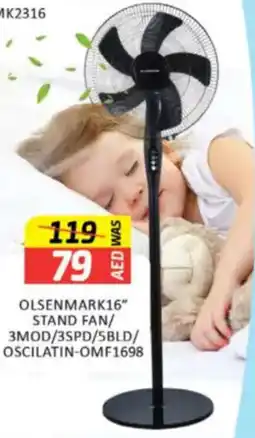 Al Madina Hypermarket Olsenmark stand fan / oscilatinOMF1698 offer