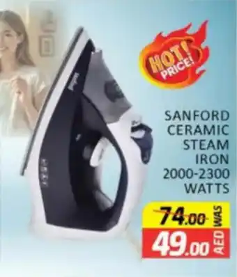 Al Madina Hypermarket Sanford ceramic steam iron offer