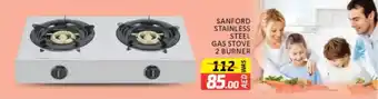 Al Madina Hypermarket Sanford stainless steel gas stove 2 burner offer