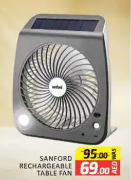 Al Madina Hypermarket Sanford rechargeable table fan offer