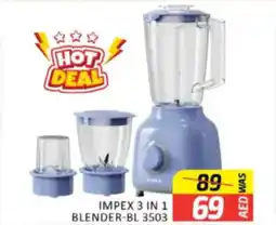 Al Madina Hypermarket Impex 3 in 1 blender BL 3503 offer