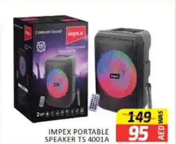 Al Madina Hypermarket Impex portable speaker TS 4001A offer