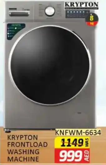 Al Madina Hypermarket Krypton frontload washing machine KNFWM-6634 offer