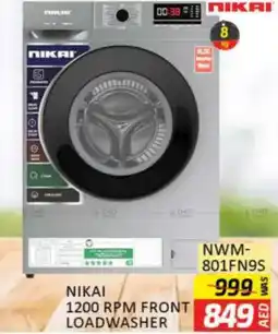 Al Madina Hypermarket Νικαι 1200 rpm front loadwasher NWM-801FN9S offer