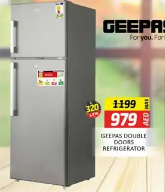 Al Madina Hypermarket Geepas double doors refrigerator offer