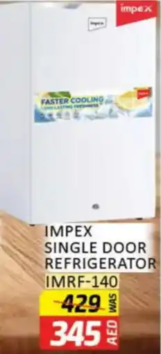 Al Madina Hypermarket Impex single door refrigerator IMRF-140 offer