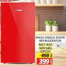 Al Madina Hypermarket Nikai single door refrigerator 90LT-RED NRF140L Gross offer