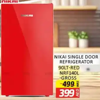 Al Madina Hypermarket Nikai single door refrigerator 90LT-RED NRF140L Gross offer