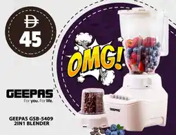 Grand Hyper Market Geepas 2in1 blender GSB-5409 offer