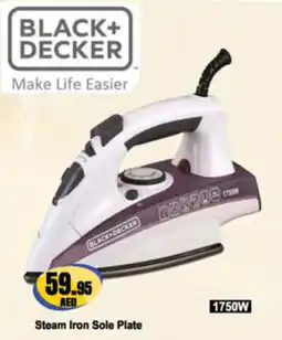 Almaya supermarket Black+Decker Steam Iron Sole Plate offer