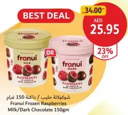 Union Coop Franui Frozen Raspberries Milk / Dark Chocolate offer