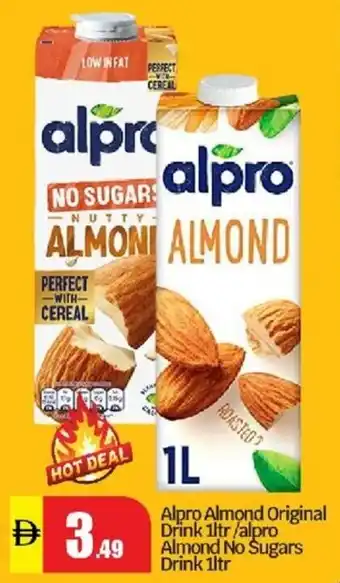 Al Madina Alpro Almond Original Drink / Alpro Almond No Sugars Drink offer