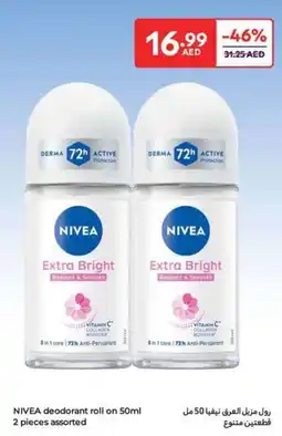 Carrefour Nivea Deodorant roll on offer
