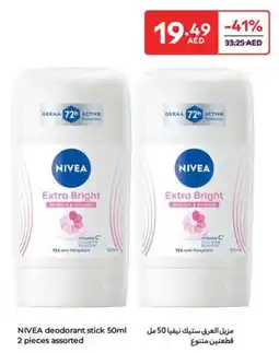 Carrefour Nivea deodorant stick Assorted offer