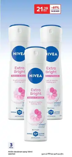 Carrefour Nivea Deodorant Spray Assorted offer