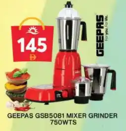 Grand Hyper Market GEEPAS Mixer / Grinder offer