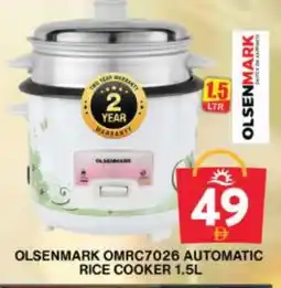 Grand Hyper Market OLSENMARK Rice Cooker offer