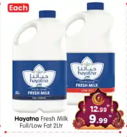 Al Madina Hypermarket HAYATNA Fresh Milk offer