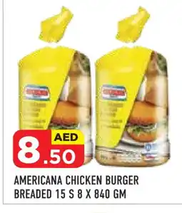 Baniyas Spike Hypermarket AMERICANA Chicken Burger offer