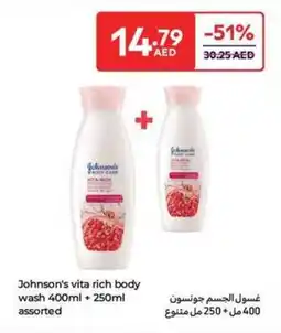 Carrefour Johnson's vita rich body wash assorted offer