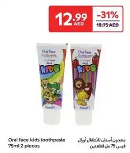 Carrefour Oral face kids toothpaste offer
