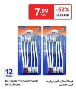 Carrefour Dr. Fresh mix toothbrush 6's offer
