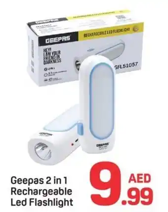 Day To Day Geepas 2 in 1 Rechargeable Led Flashlight offer