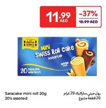 Carrefour Saracake mini roll 20's assorted offer