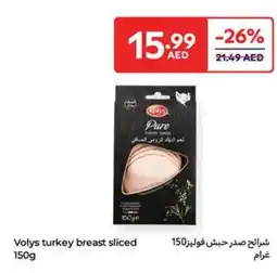 Carrefour Volys turkey breast sliced offer