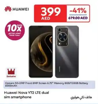 Carrefour Huawei Nova Y72 LTE dual sim smartphone offer