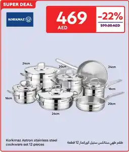 Carrefour Korkmaz Astron stainless steel cookware set offer