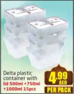 Delta Centre Delta plastic container with Lid offer