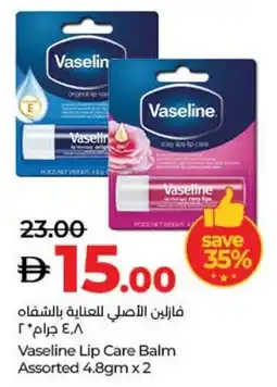 E City Vaseline Lip Care Balm Assorted offer
