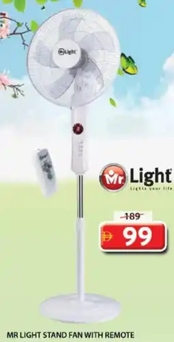 Grand Mall Sharjah Mr light stand fan with remote offer