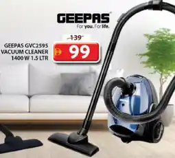 Grand Mall Sharjah Geepas vacuum cleaner 1400 w 1.5 ltr GVC2595 offer
