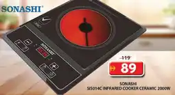 Grand Mall Sharjah Sonashi infrared cooker ceramic 2000w SIS014C offer