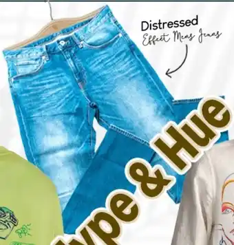 Safari Hypermarket Distressed effect mens jeans offer