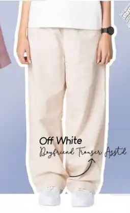 Safari Hypermarket Off White Boyfriend Trouser offer