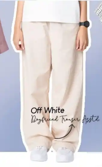 Safari Hypermarket Off White Boyfriend Trouser offer