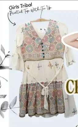 Safari Hypermarket Girls tribal printed top with tie up offer