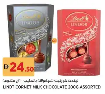 Géant Lindt cornet milk chocolate assorted offer