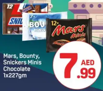 Day To Day Mars, Bounty, Snickers Minis Chocolate offer