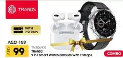 Lulu Hypermarket Trands 9 In 1 Smart Watch Earbuds offer