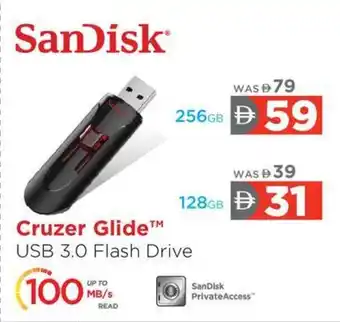 Lulu Hypermarket Cruzer Glide USB 3.0 Flash Drive offer