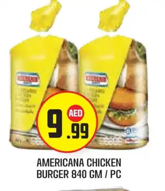 Baniyas Spike Hypermarket AMERICANA Chicken Burger offer