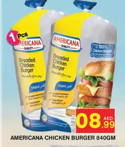 Baniyas Spike Hypermarket AMERICANA Chicken Burger offer