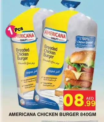 Baniyas Spike Hypermarket AMERICANA Chicken Burger offer