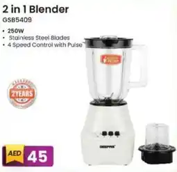 Grand Hyper Market Geepas 2 in 1 Blender GSB5409 offer