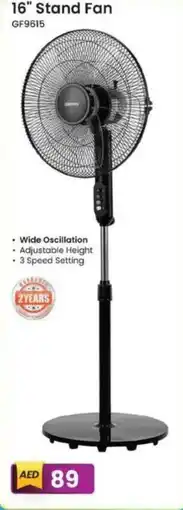 Grand Hyper Market Geepas 16" Stand Fan GF9615 offer