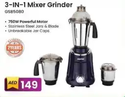 Grand Hyper Market Geepas 3-IN-1 Mixer Grinder GSB5080 offer
